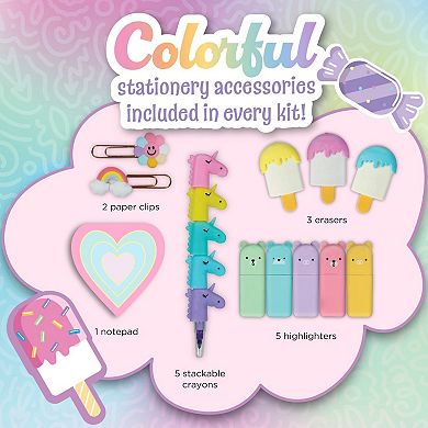 Tulip Sweet Life 16-Piece Stationery Kit with Colorful Accessories