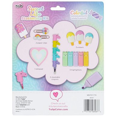Tulip Sweet Life 16-Piece Stationery Kit with Colorful Accessories