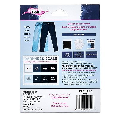 Tulip Re-Dark 3-Piece Denim Fabric Dye Kit