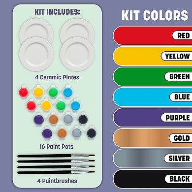 Tulip Painted by Me 4-Pack Plate Painting Kit