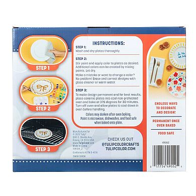 Tulip Painted by Me 4-Pack Plate Painting Kit