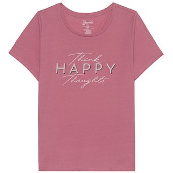 Plus Size Think Happy Thoughts Graphic Tee