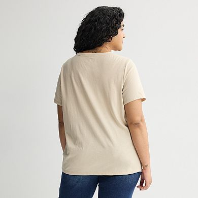 Plus Size Love Has Paws Short Sleeve Graphic Tee
