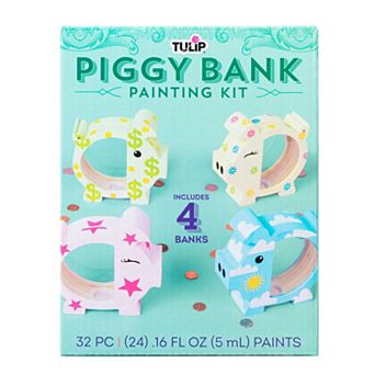 Tulip Piggy Bank 4 pc Painting Kit