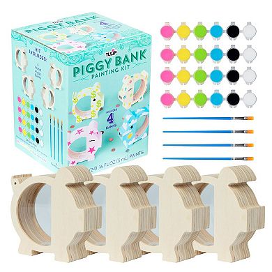 Tulip Piggy Bank 4-Piece Painting Kit