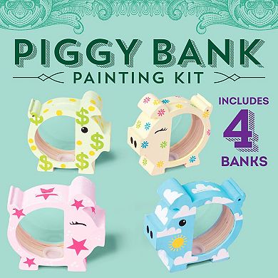 Tulip Piggy Bank 4-Piece Painting Kit