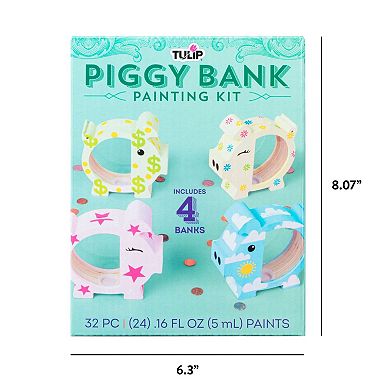 Tulip Piggy Bank 4-Piece Painting Kit