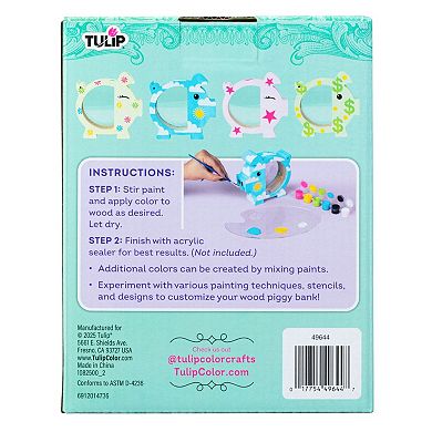 Tulip Piggy Bank 4-Piece Painting Kit