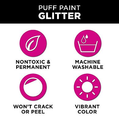 Tulip Puff Paint Glitter 10-Pack Craft Set
