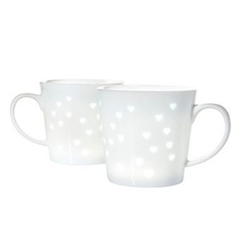 Tulip Hearts 2-Pack Transparent Mugs