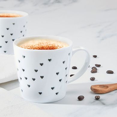 Tulip Hearts 2-Pack Transparent Mugs