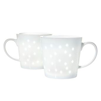 Tulip 2-Pack Transparent Diamond-Patterned Mugs