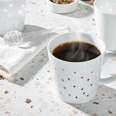 Tulip 2-Pack Transparent Diamond-Patterned Mugs