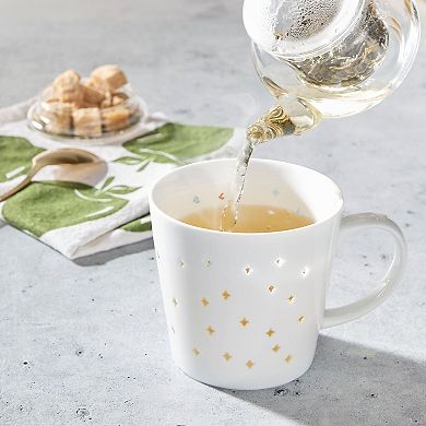 Tulip 2-Pack Transparent Diamond-Patterned Mugs