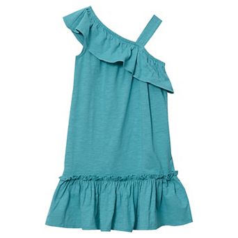 Girls 2-16 Lands' End Ruffle Asymmetrical Dress