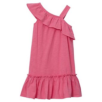 Girls 2-16 Lands' End Ruffle Asymmetrical Dress