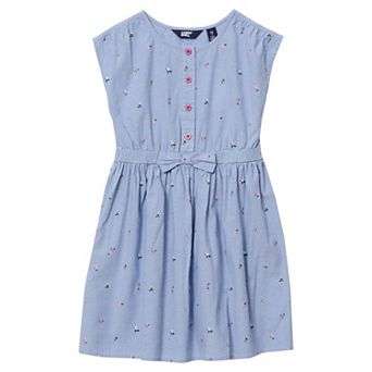 Girls 2-16 Lands' End Short Sleeve Lightweight Denim Dress