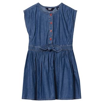 Girls 2-16 Lands' End Short Sleeve Lightweight Denim Dress