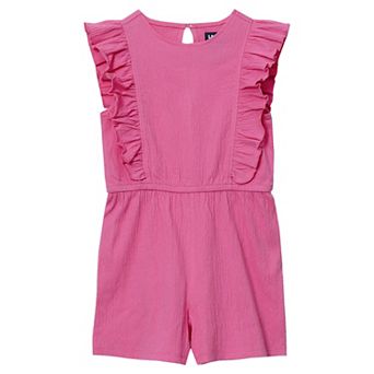 Girls 2-16 Lands' End Sleeveless Ruffle Knit Romper
