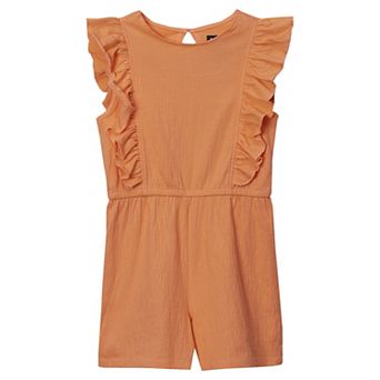 Girls 2-16 Lands' End Sleeveless Ruffle Knit Romper