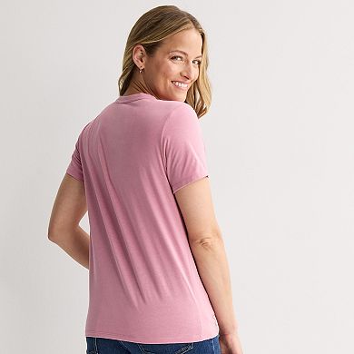 Women's Think Happy Thoughts Short Sleeve Graphic Tee