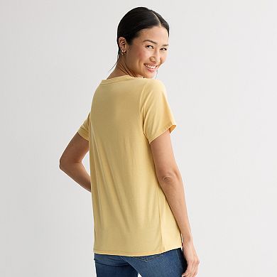 Women's Worry Less Love More Short Sleeve Graphic Tee
