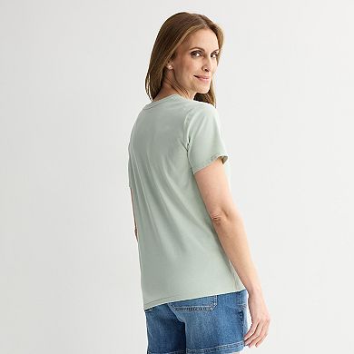 Women's Dream More Worry Less Short Sleeve Graphic Tee