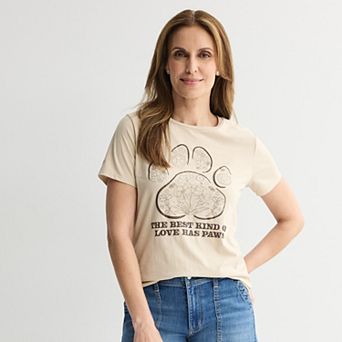 Women's Love Has Paws Short Sleeve Graphic Tee