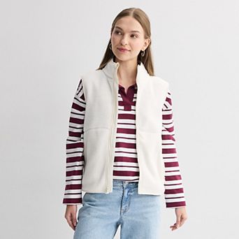 Juniors' SO® Full Zip Teddy Fleece Vest