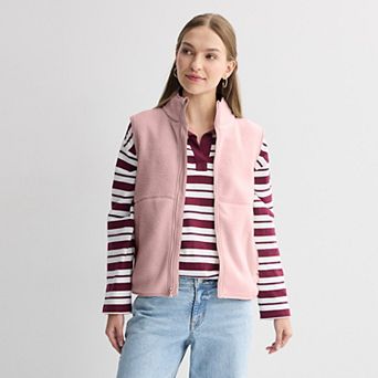 Juniors' SO® Full Zip Teddy Fleece Vest