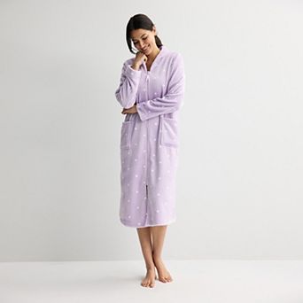 Women's Croft & Barrow® Long Plush Sleep Robe