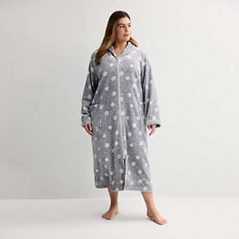 Plus Size Croft & Barrow® Long Plush Sleep Robe