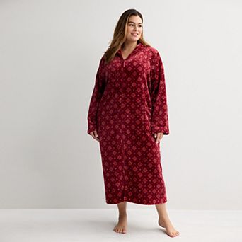 Plus Size Croft & Barrow® Long Plush Sleep Robe