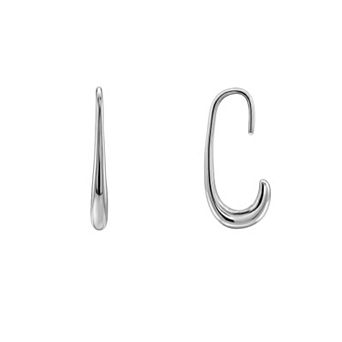 PRIMROSE Polished Graduated Oval Threader Earrings