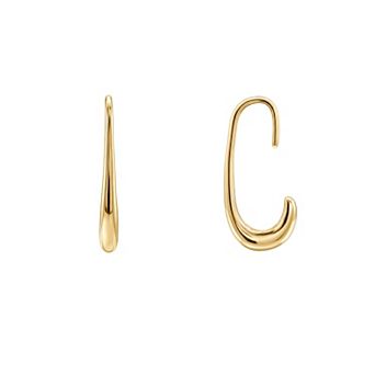 PRIMROSE Polished Graduated Oval Threader Earrings
