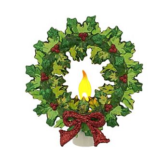 St. Nicholas Square® Polystyrene Holiday Wreath Incandescent Night Light