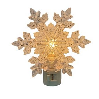 St. Nicholas Square® Glitter Snowflake Incandescent Night Light