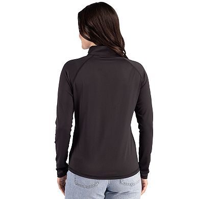 Cutter & Buck Prospect Epic Confidence Recycled Textured Stretch Womens Quarter Zip