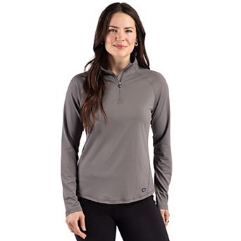 Cutter & Buck Prospect Epic Confidence Recycled Textured Stretch Womens Quarter Zip