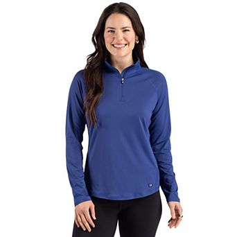 Cutter & Buck Prospect Epic Confidence Recycled Textured Stretch Womens Quarter Zip
