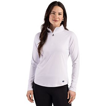 Cutter & Buck Prospect Epic Confidence Recycled Textured Stretch Womens Quarter Zip