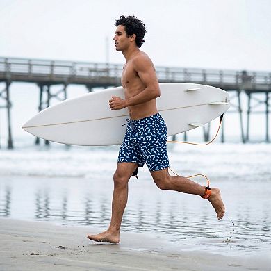 Men's Rokka&Rolla 7-inch Compression Liner Swim Trunks with Back Zipper Pocket