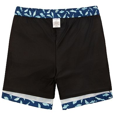 Men's Rokka&Rolla 7-inch Compression Liner Swim Trunks with Back Zipper Pocket