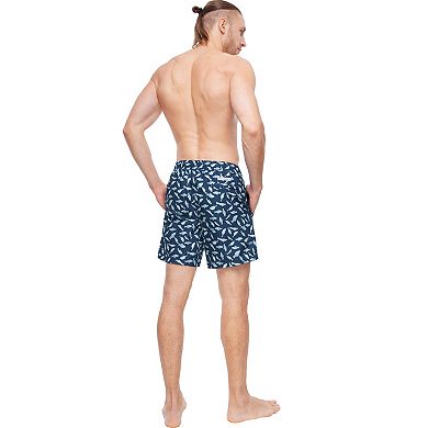 Men's Rokka&Rolla 7-inch Compression Liner Swim Trunks with Back Zipper Pocket