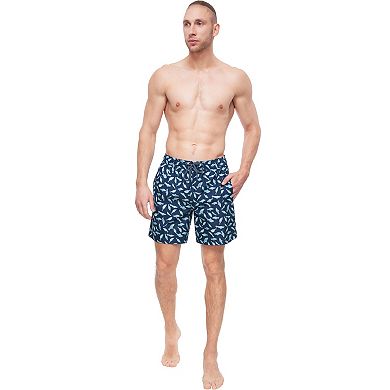 Men's Rokka&Rolla 7-inch Compression Liner Swim Trunks with Back Zipper Pocket