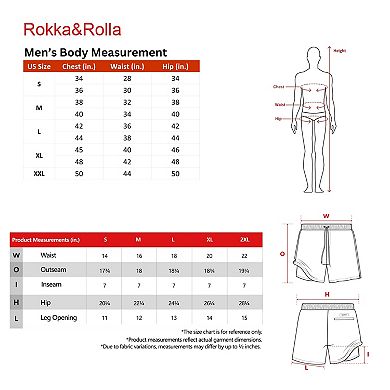 Men's Rokka&Rolla 7-inch Compression Liner Swim Bottoms with Back Zipper Pocket