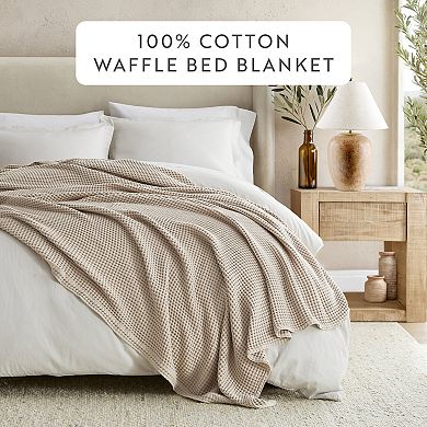 Home Collection Cotton Waffle Textured Throw Blanket