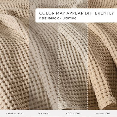 Home Collection Cotton Waffle Textured Throw Blanket