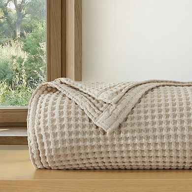 Home Collection Cotton Waffle Textured Throw Blanket