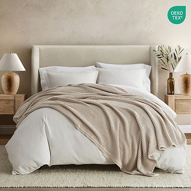 Home Collection Cotton Waffle Textured Throw Blanket